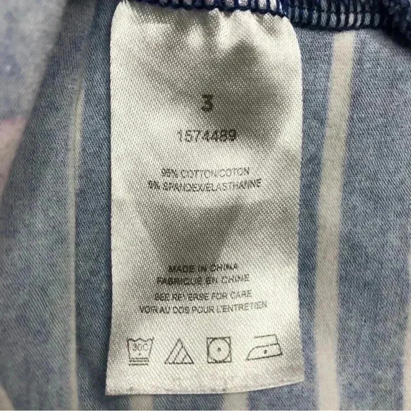 Kids  Headquarters Sweatpants Stripes / Hearts Blue/White/Pink Size 3T - Picture 5 of 16